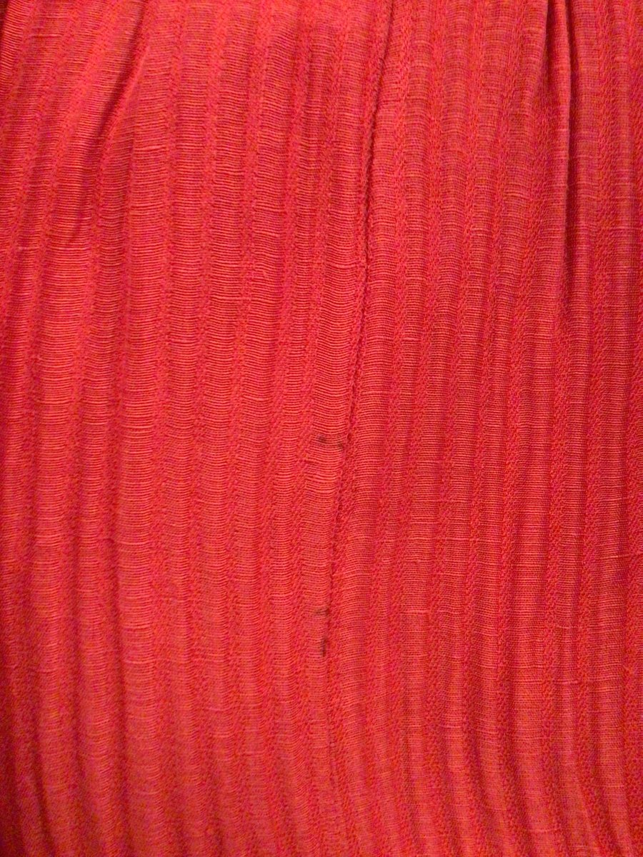 Red Zero Waste Ruffle Blouse - Made X Hudson