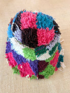 Square Print Bucket Hat in Colors Blue, Purple, Green, & Pink - Made X Hudson