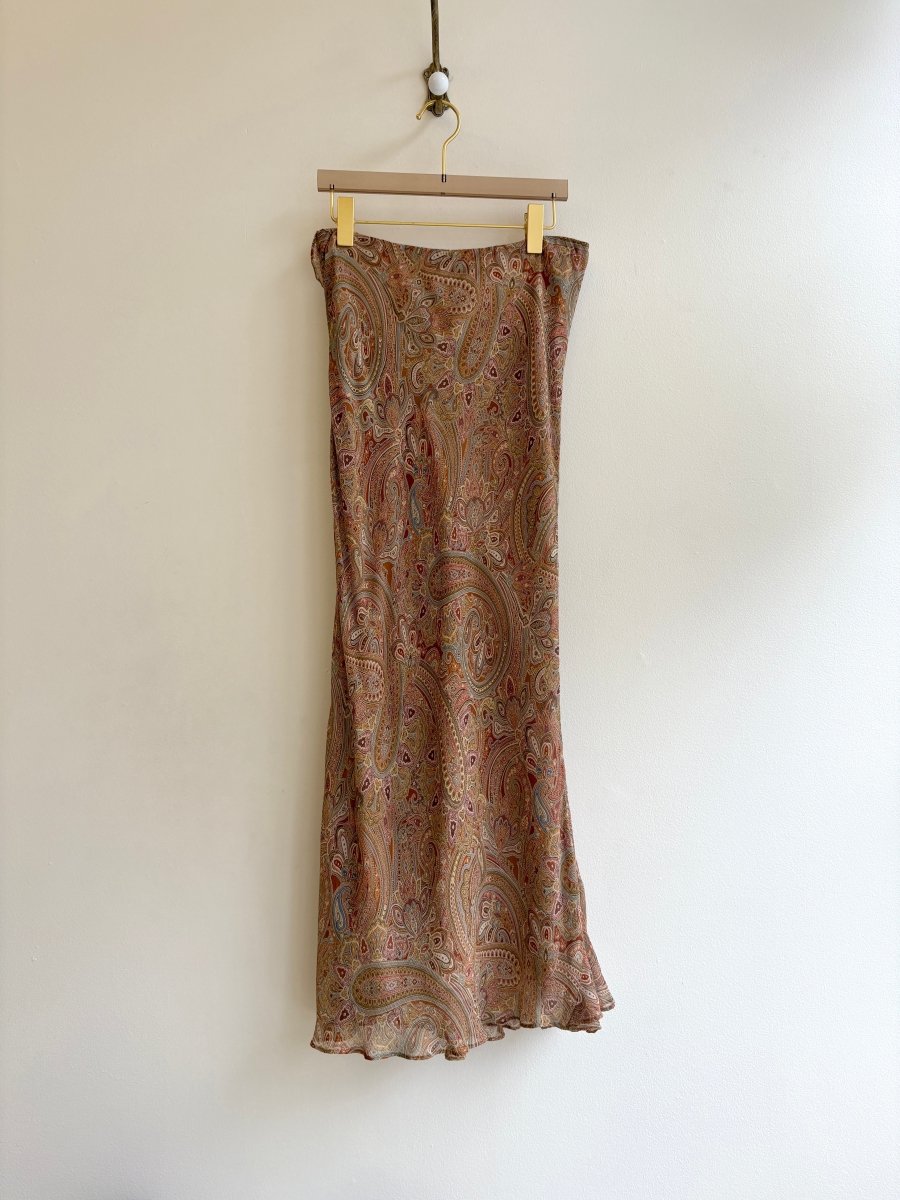 Ralph Lauren | Paisley Ruffle Silk Skirt (Vintage) - Made X Hudson