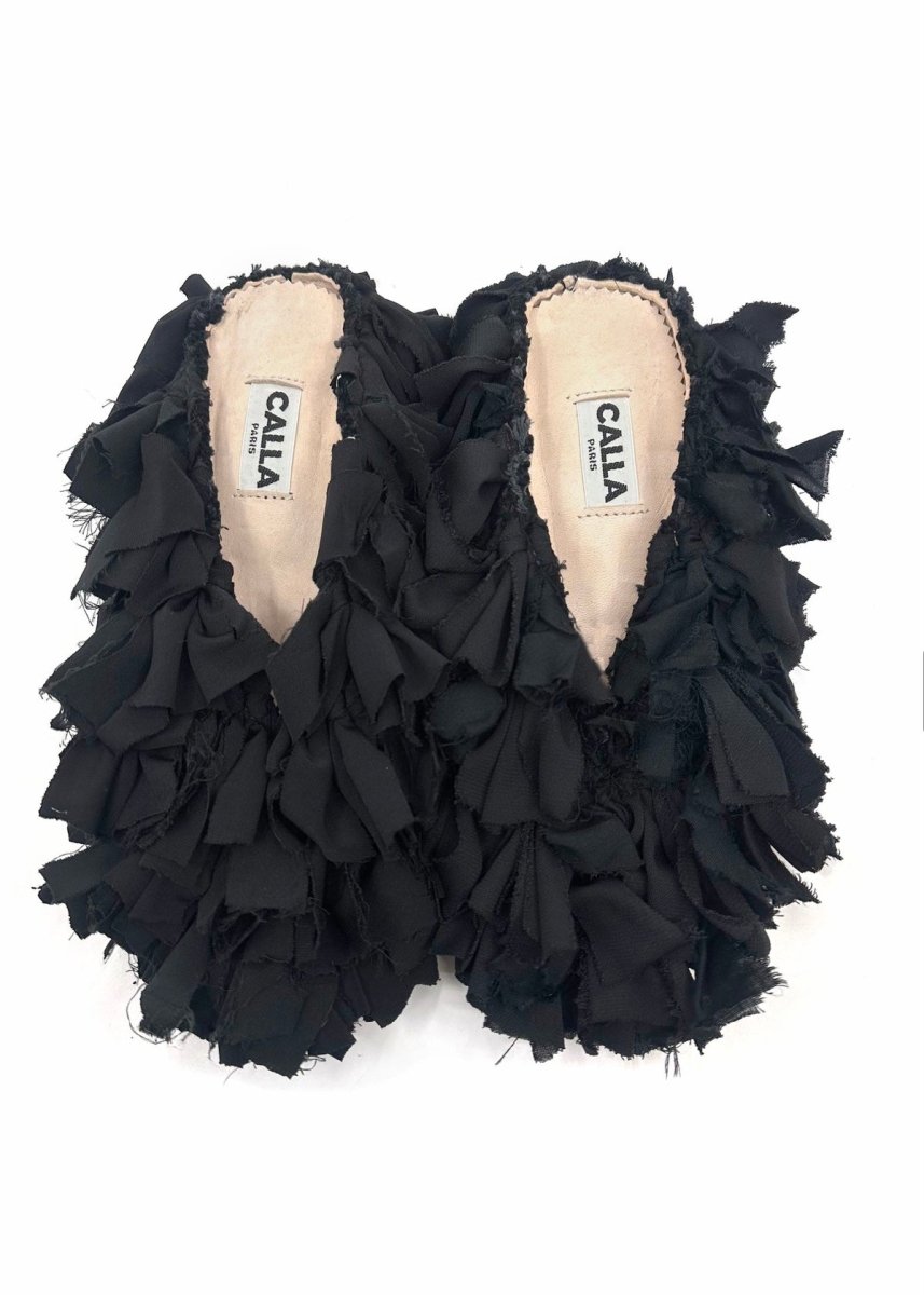 Aili Babouche “Mono” Mules In Color Black (Size 40) - Made X Hudson