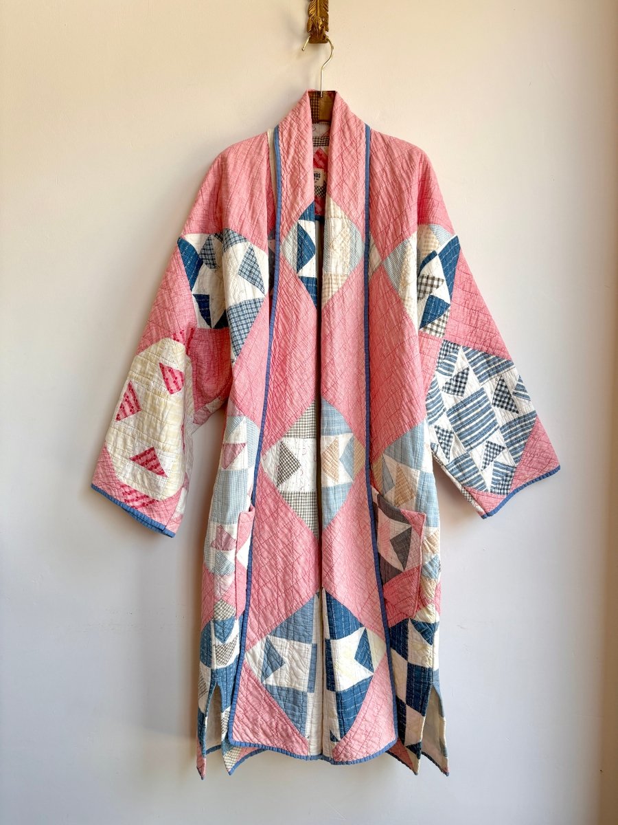 Pink & Blue Heirloom Quilt Duster - Made X Hudson