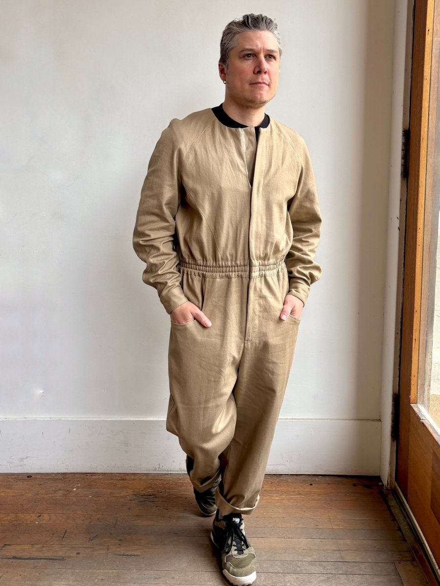 Khaki Hemp - Cotton Jumpsuit - Made X Hudson