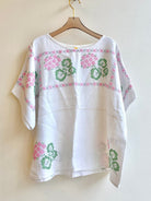 Cross Stitch Pink and Green Hydrangea | Picnic Top - Made X Hudson