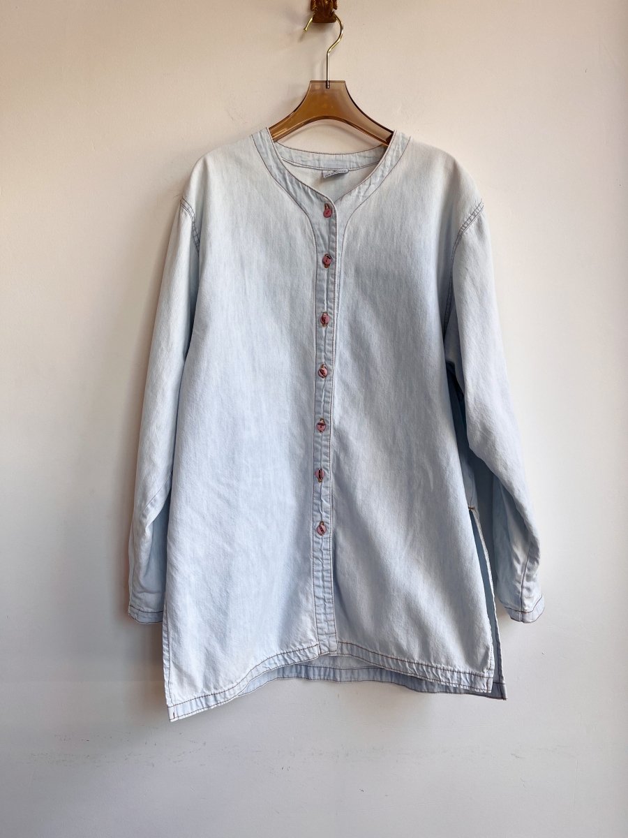 CMC | Light Chambray Collarless Tunic (Vintage) - Made X Hudson