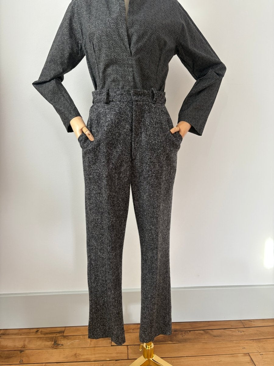 Bronwen Pant in H.S. Cashmere Boucle Sharkskin - Made X Hudson