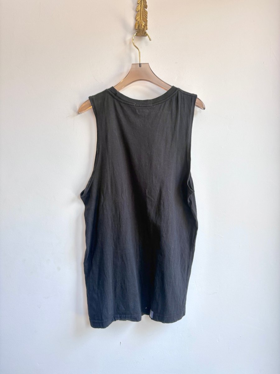 Cropped Black w/ Camo Sleeveless Tee (Reworked) - Made X Hudson