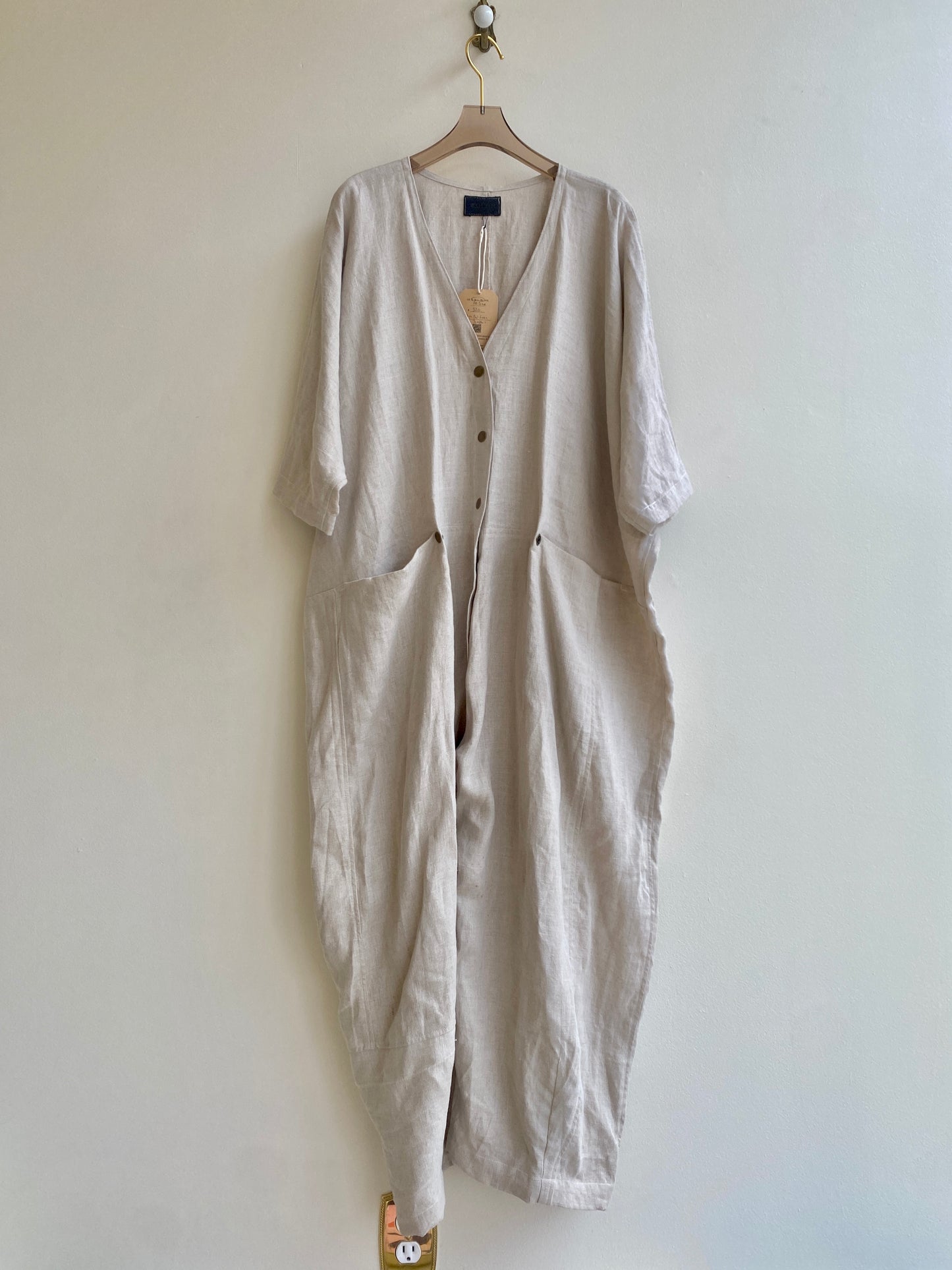 Enkyu Oat Linen Jumpsuit