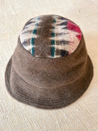 Brown Deadstock Wool Bucket Hat w/ Green, Red, Brown, Neutral Top - Made X Hudson