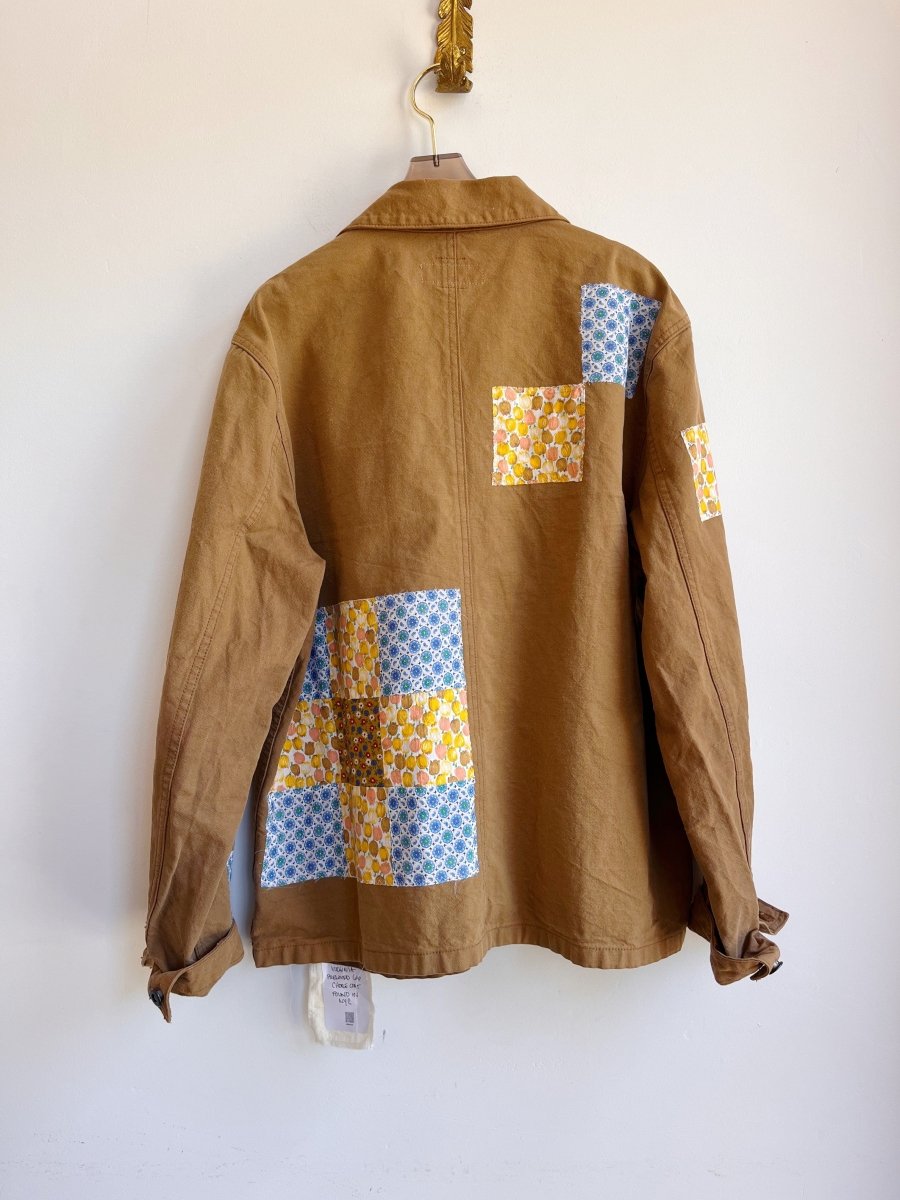 Brown Quilted Patchwork Chore Coat (Reworked) - Made X Hudson