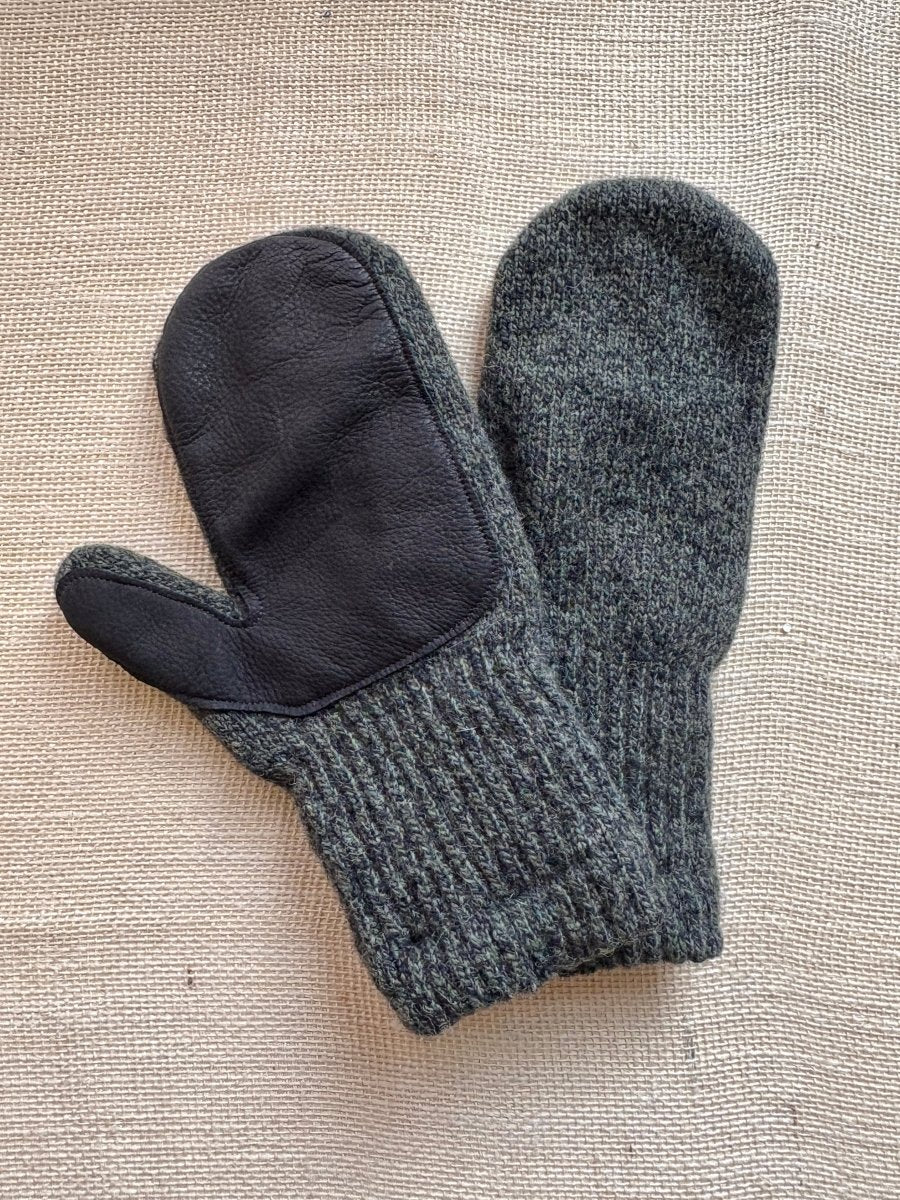 Lined Wool Mittens w/ Leather Palms | Mens One Size (More Colors) - Made X Hudson