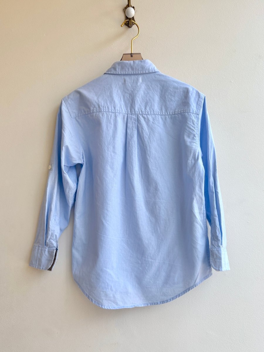 Pale Blue Carrot Print Shirt (Reworked) - Made X Hudson