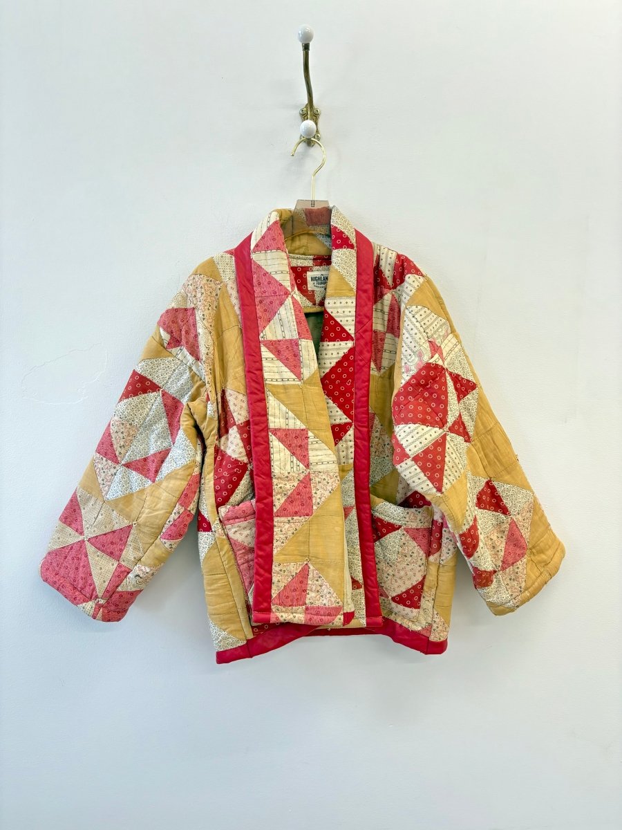 Tan & Pink Heirloom Quilt Coat - Made X Hudson