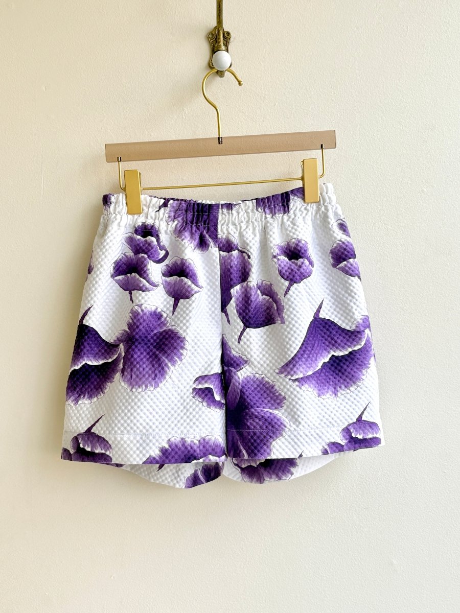 Purple Floral Town Shorts - Made X Hudson