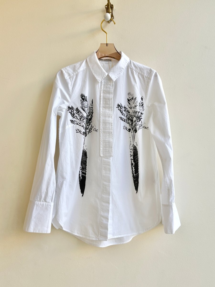 “Mika” Carrot Print Shirt (Reworked) - Made X Hudson