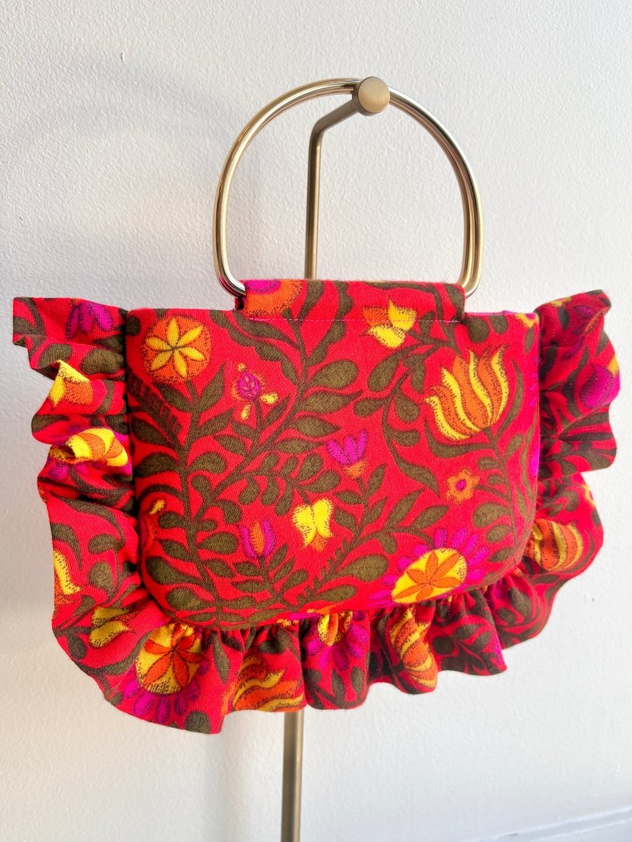 Tropical Blast Cherry Red Minnie Ruffle Bag - Made X Hudson
