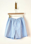 Baby Blue Gingham Town Shorts - Made X Hudson