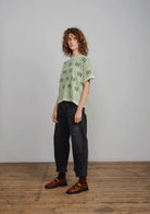 Bauhaus Short Sleeve Sweater Tee in Chloris - Made X Hudson