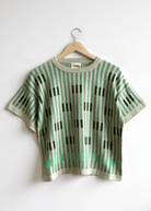 Bauhaus Short Sleeve Sweater Tee in Chloris - Made X Hudson