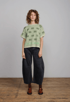 Bauhaus Short Sleeve Sweater Tee in Chloris - Made X Hudson