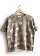 Bauhaus Short Sleeve Sweater Tee in Mist - Made X Hudson
