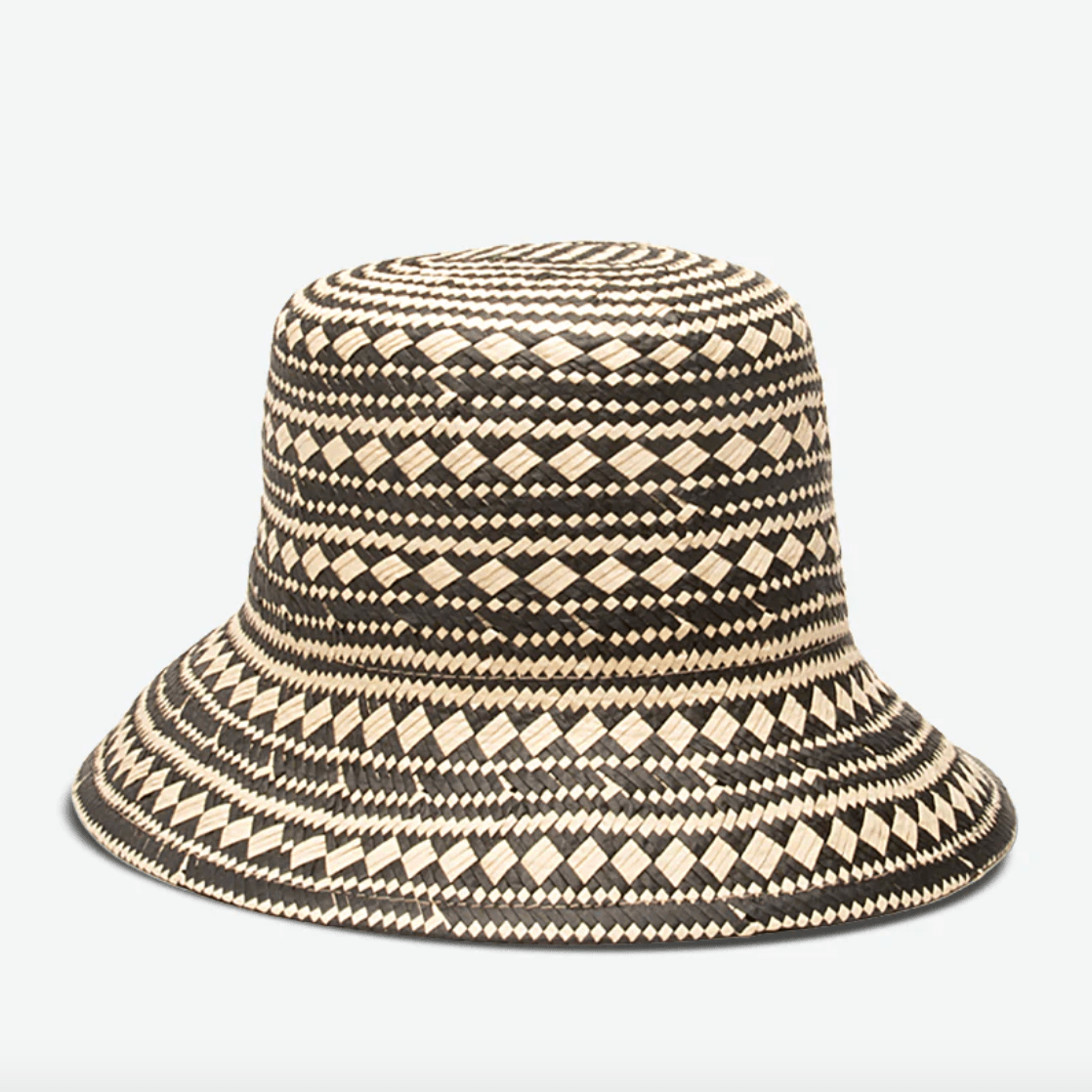 Belmar Straw Hat (Black and Natural) - Made X Hudson