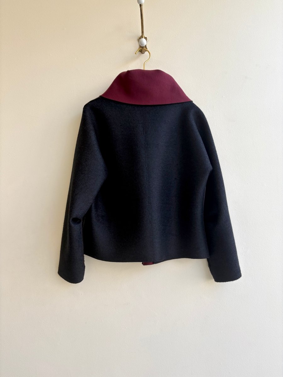 Burgundy and Black Shawl Jae | 2T - Made X Hudson