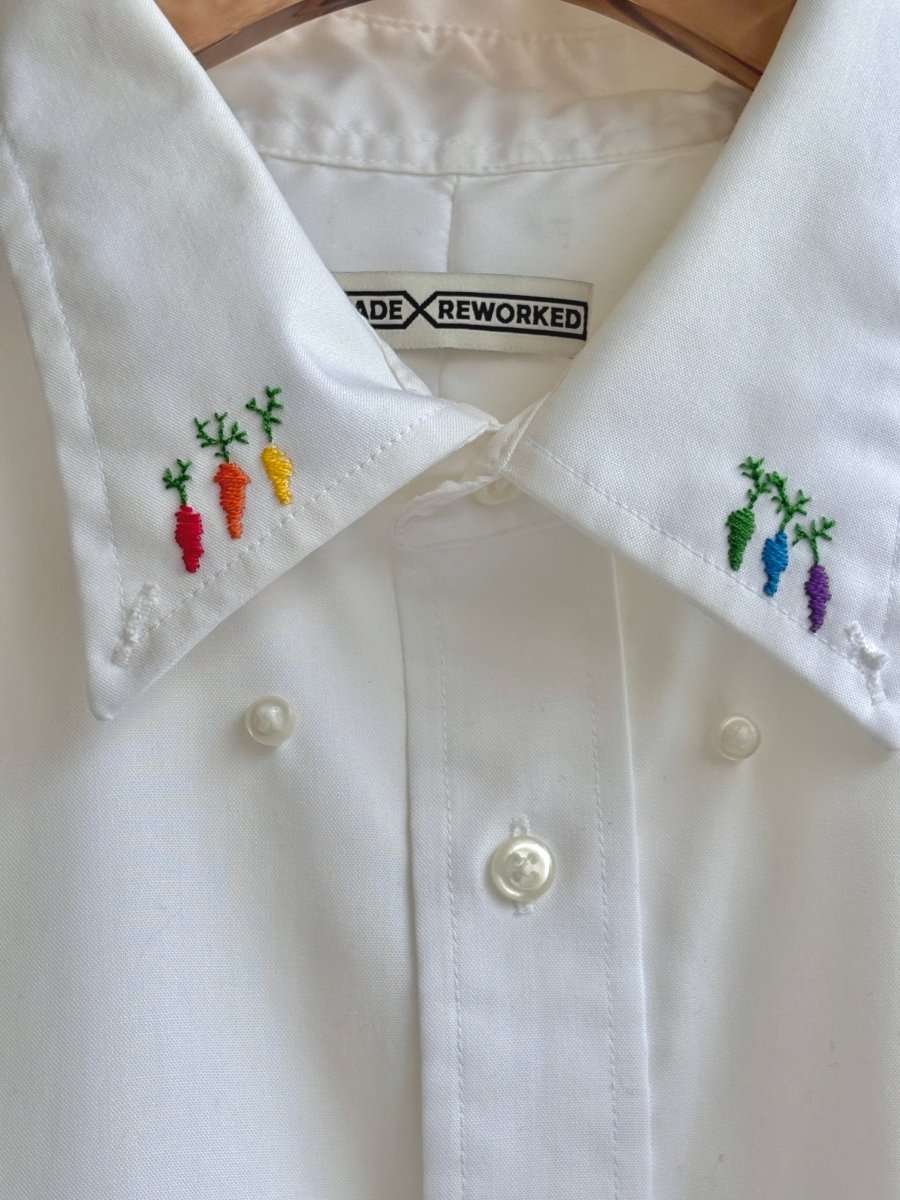 Rainbow Pride Embroidered Outline Carrot Shirt (Reworked) - Made X Hudson