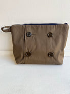 Olive Trench Coat Travel Pouch w/ Navy Zipper (Reworked) - Made X Hudson
