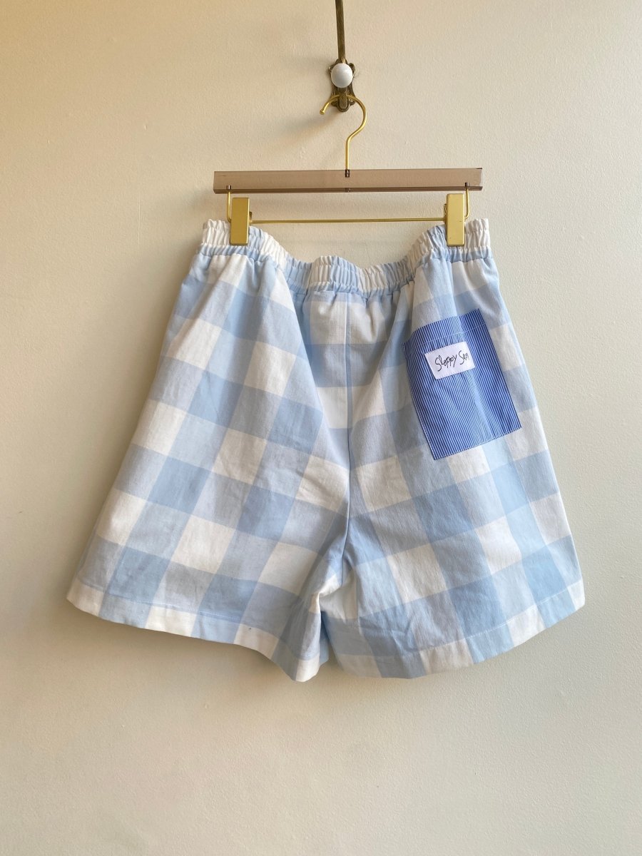 Blue & White Checkered Boxer Shorts (Reworked) - Made X Hudson