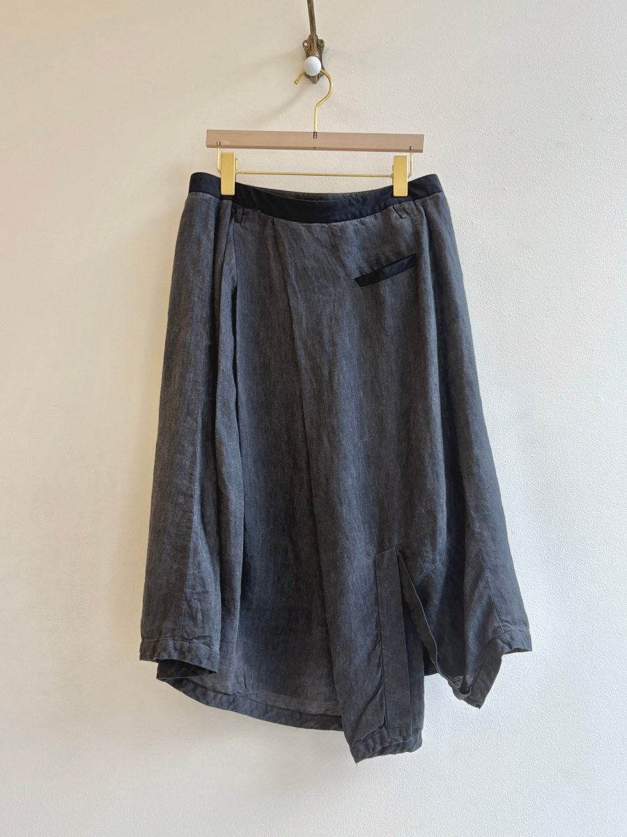 De Marchin | Charcoal Button Skirt (Vintage) - Made X Hudson