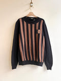 Fendi | Brown and Black Vertical Stripe Sweater (Vintage) - Made X Hudson