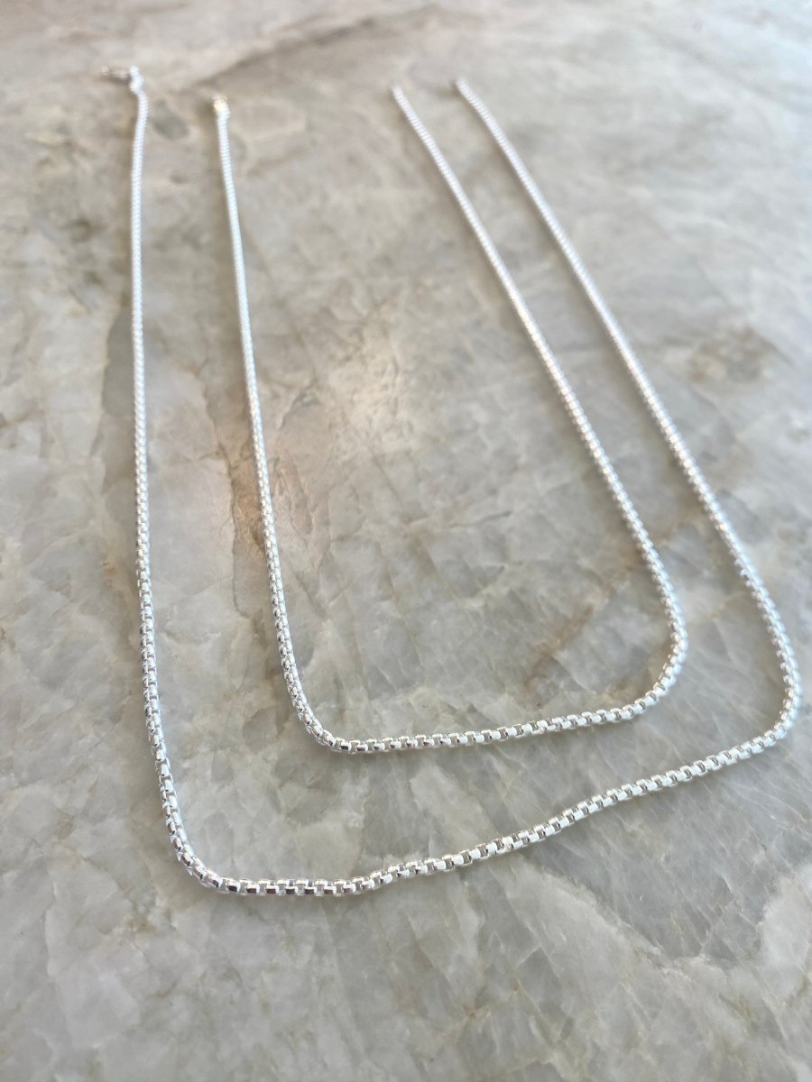 Sterling Silver Box Chain Necklace - Made X Hudson