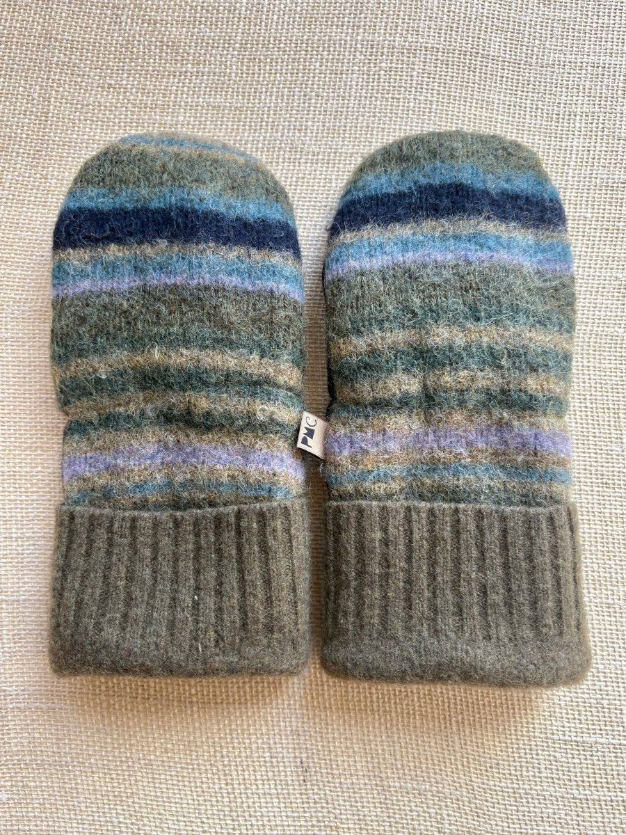 Navy, Blue, Olive Men’s Wool Mittens - Made X Hudson