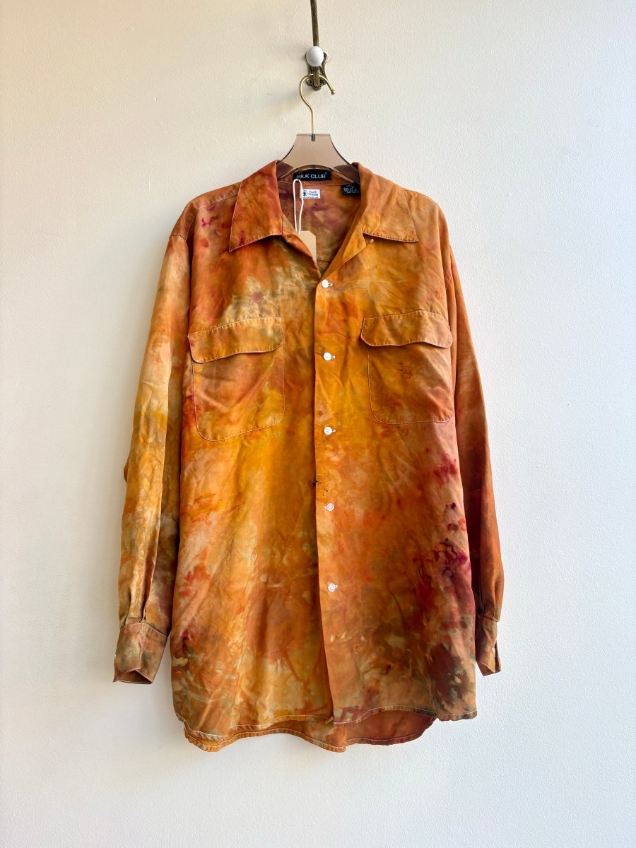 Spice and Bronze Silk Blouse | Hand Dyed (Reworked) - Made X Hudson