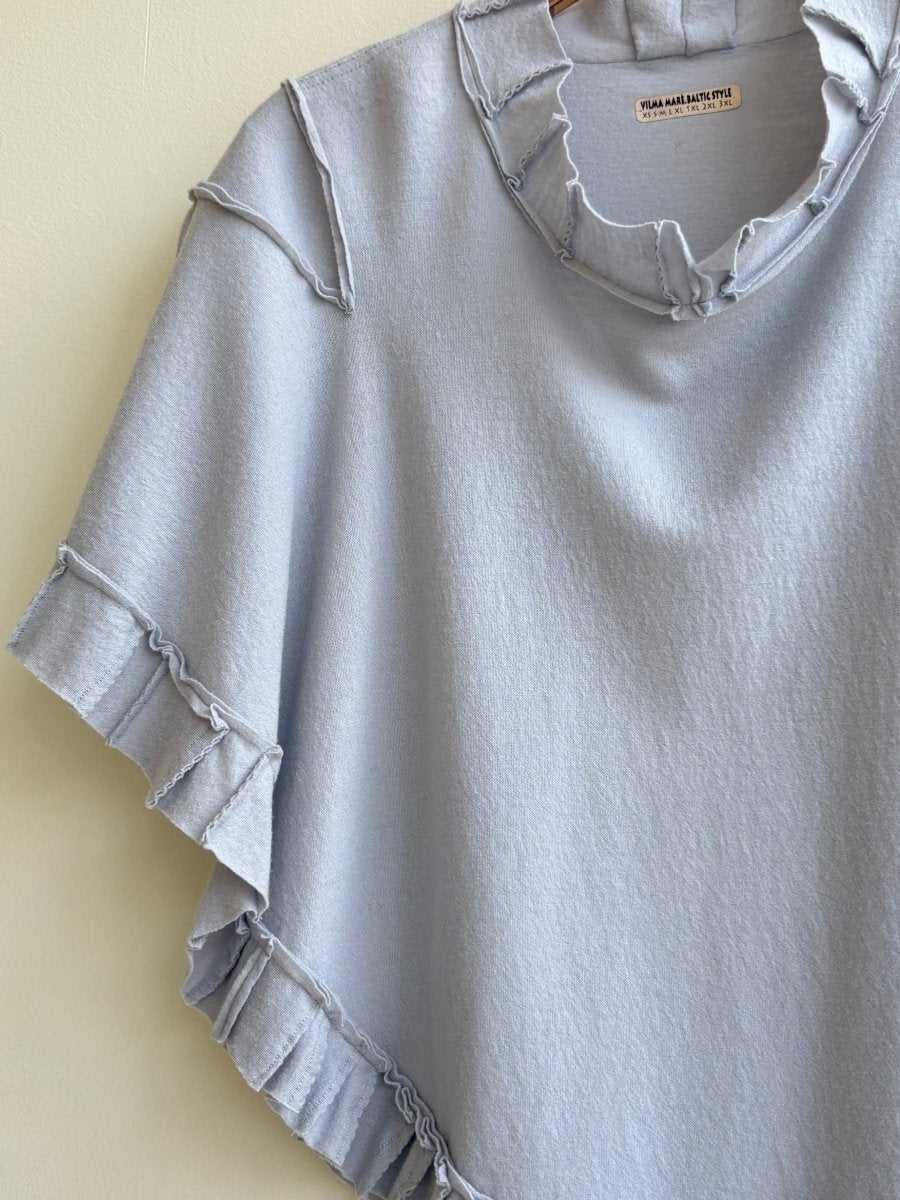 Light Grey Wool Capelet - Made X Hudson