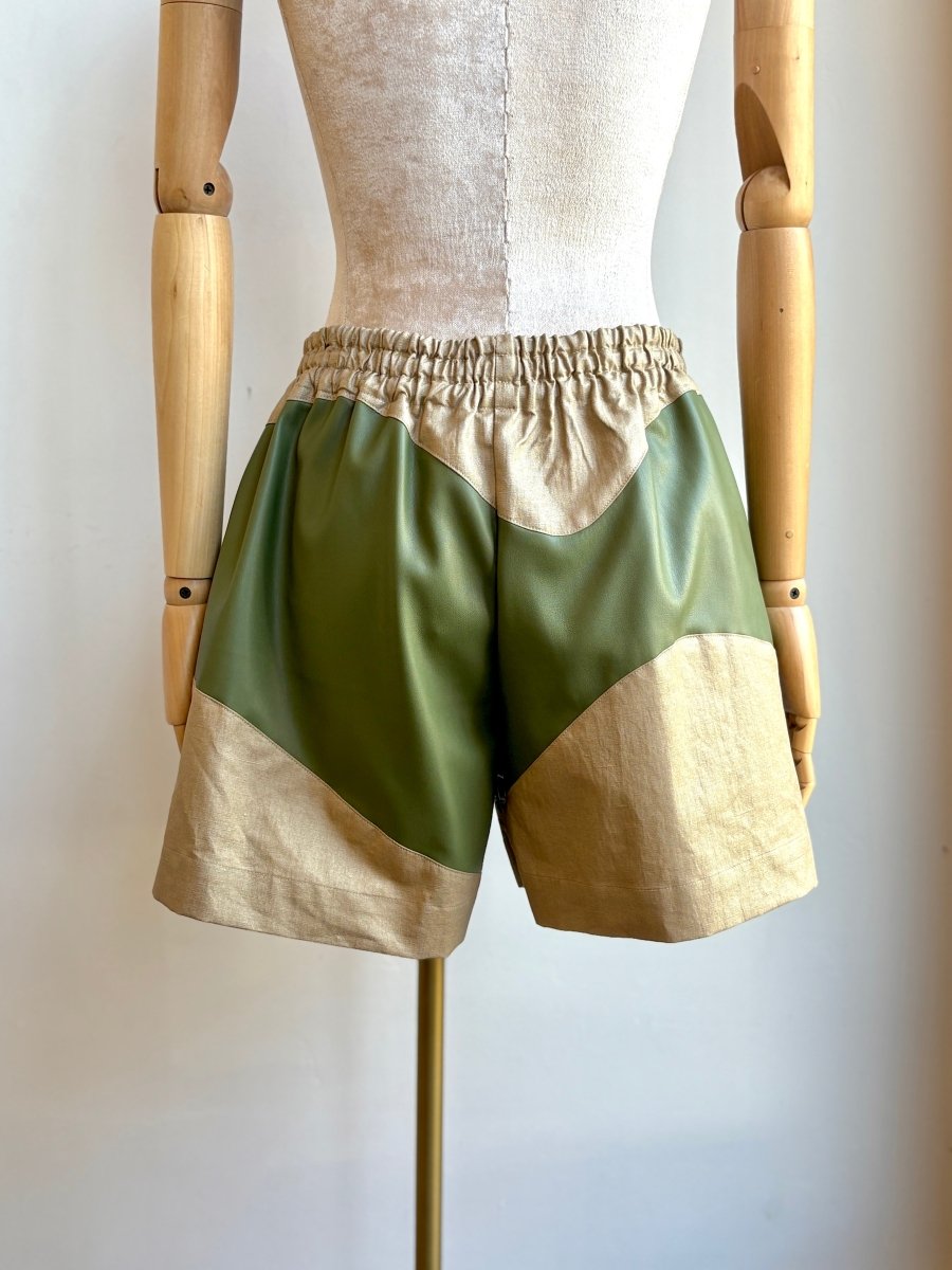 Green & Gold Wave Shorts - Made X Hudson