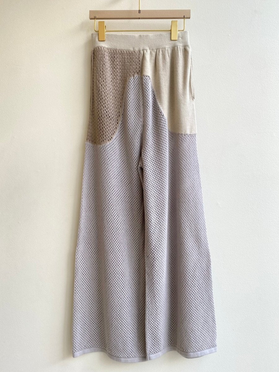 Openwork Knit Joggers (Cream Tones) - Made X Hudson