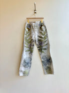 Green, Blue, & Violet Eco Printed & Hand Drawn Wide Leg Pants (Reworked) - Made X Hudson