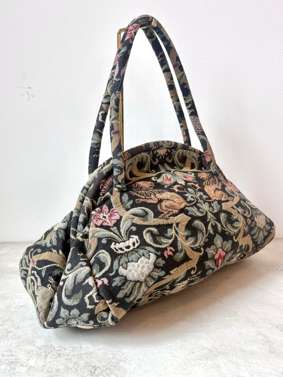 Lion Tapestry Clamshell Bag (Vintage) - Made X Hudson