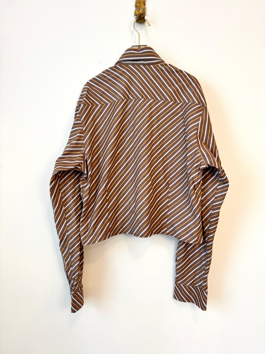 The Vale Shirt in Vintage CoCo, Mustard and Sky Stripe (Reworked) - Made X Hudson