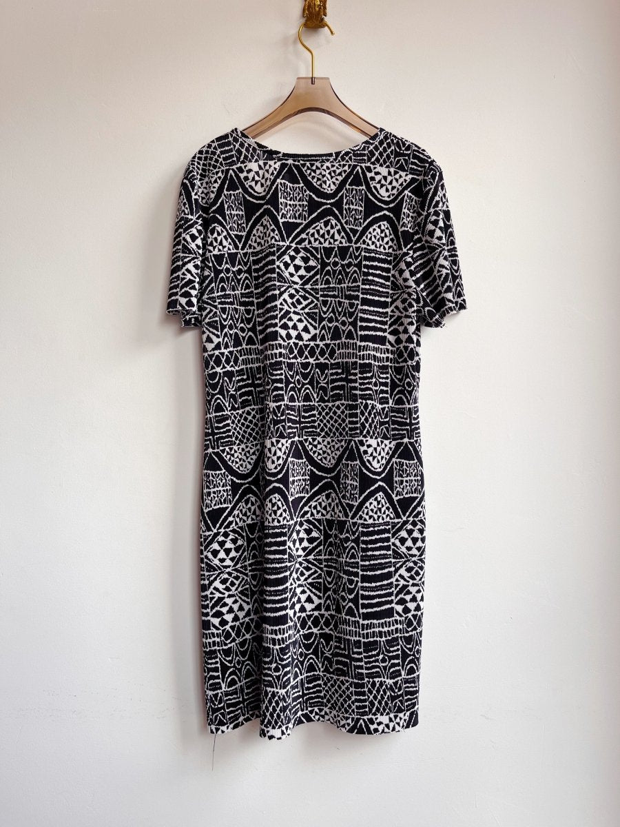 Connected Apparel | Black Accordian Mini Dress (Vintage) - Made X Hudson