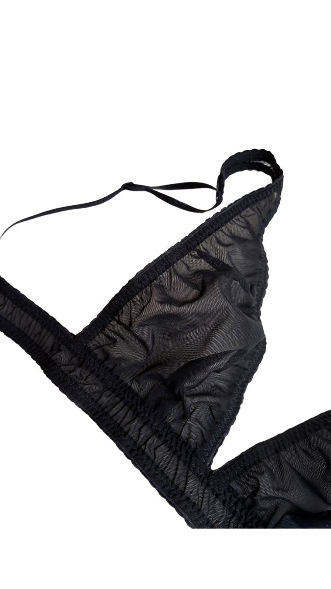 Demeanor Bralette in Sheer Recycled Mesh - Made X Hudson