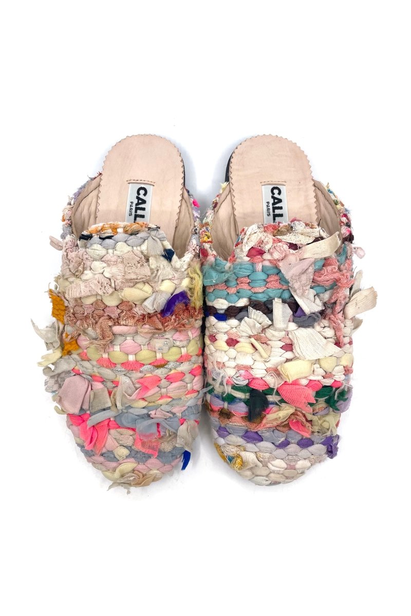 Kili Babouche Flats In Colors Cream, Pale Blue, Hot Pink, Green & Pale Yellow (Size 38) - Made X Hudson