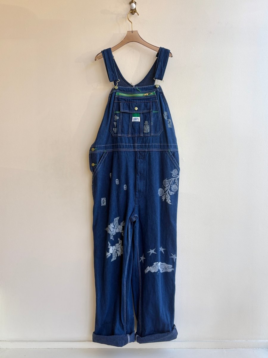 Farmer Overalls Mix Motif | Block Printed (Reworked) - Made X Hudson