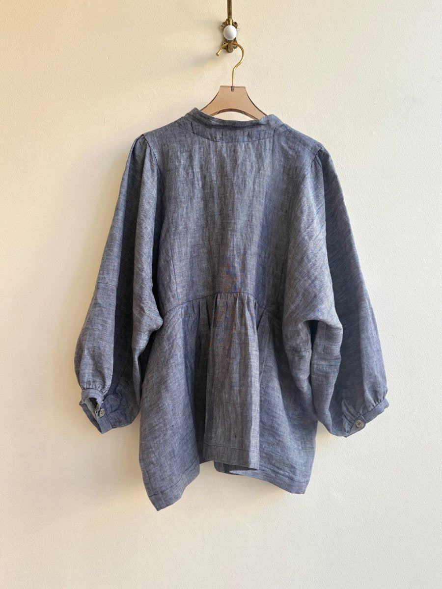 Chambray Zero - Waste Button - Front Blouse - Made X Hudson
