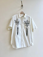 “Ryan” Carrot Print Short Sleeve Button Down Shirt (Reworked) - Made X Hudson