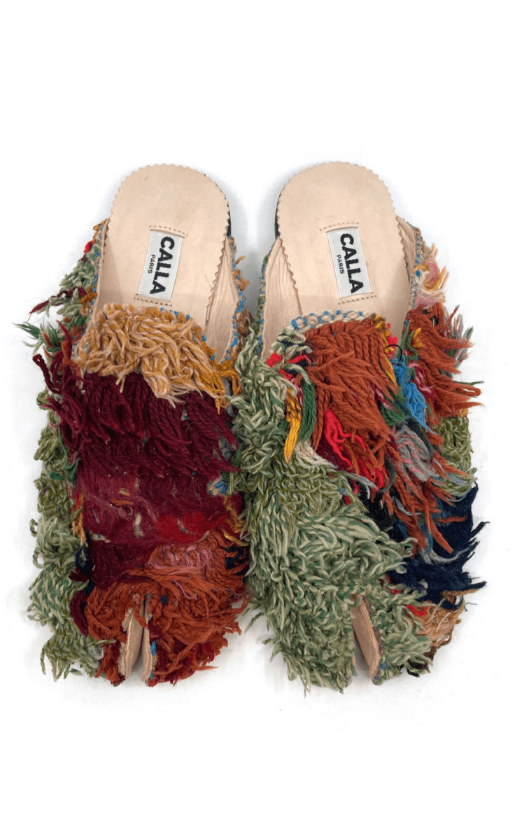 Tabi Babouche “Ehsan” Split Toe Flats In Colors Sage, Mint, Red, Navy, Cream, Coral (Size 44) - Made X Hudson