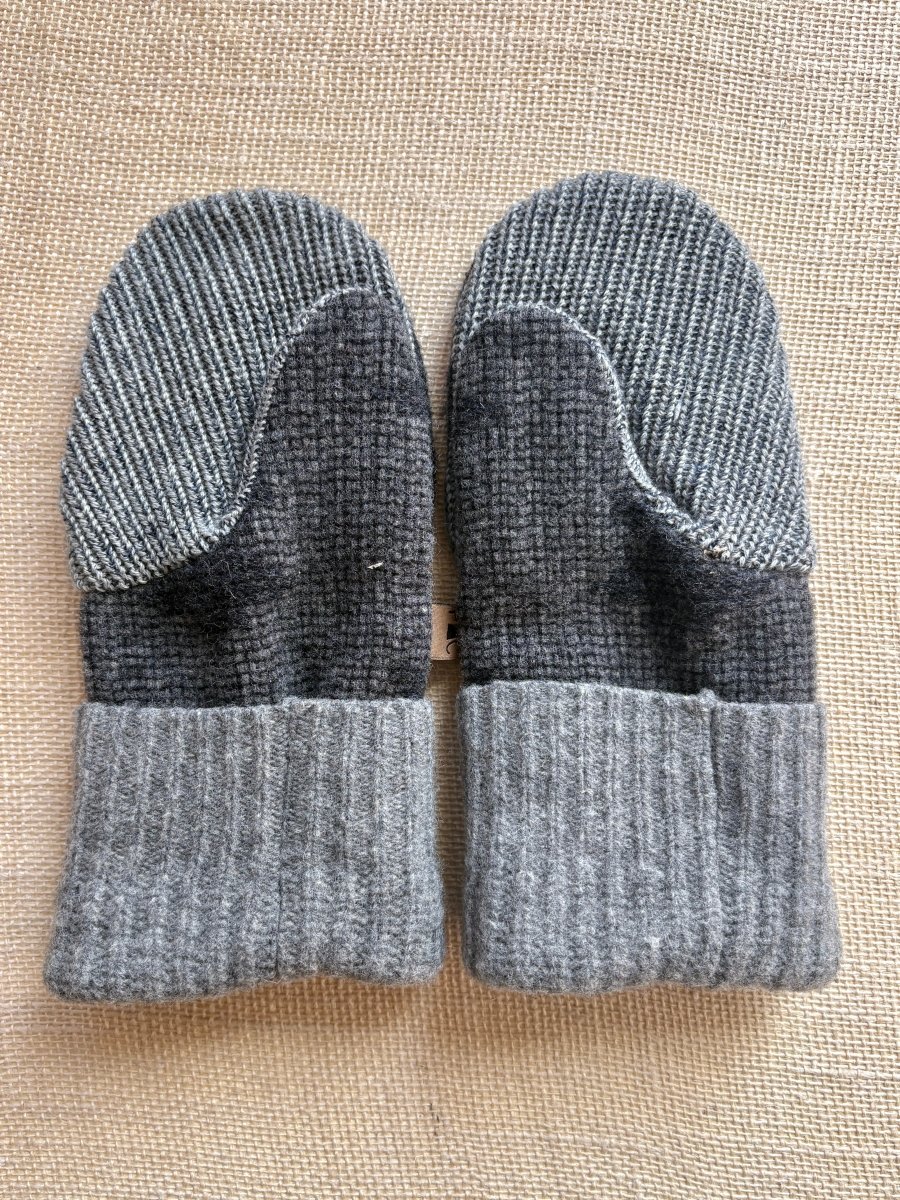 Grey, Charcoal Men’s Wool Mittens - Made X Hudson