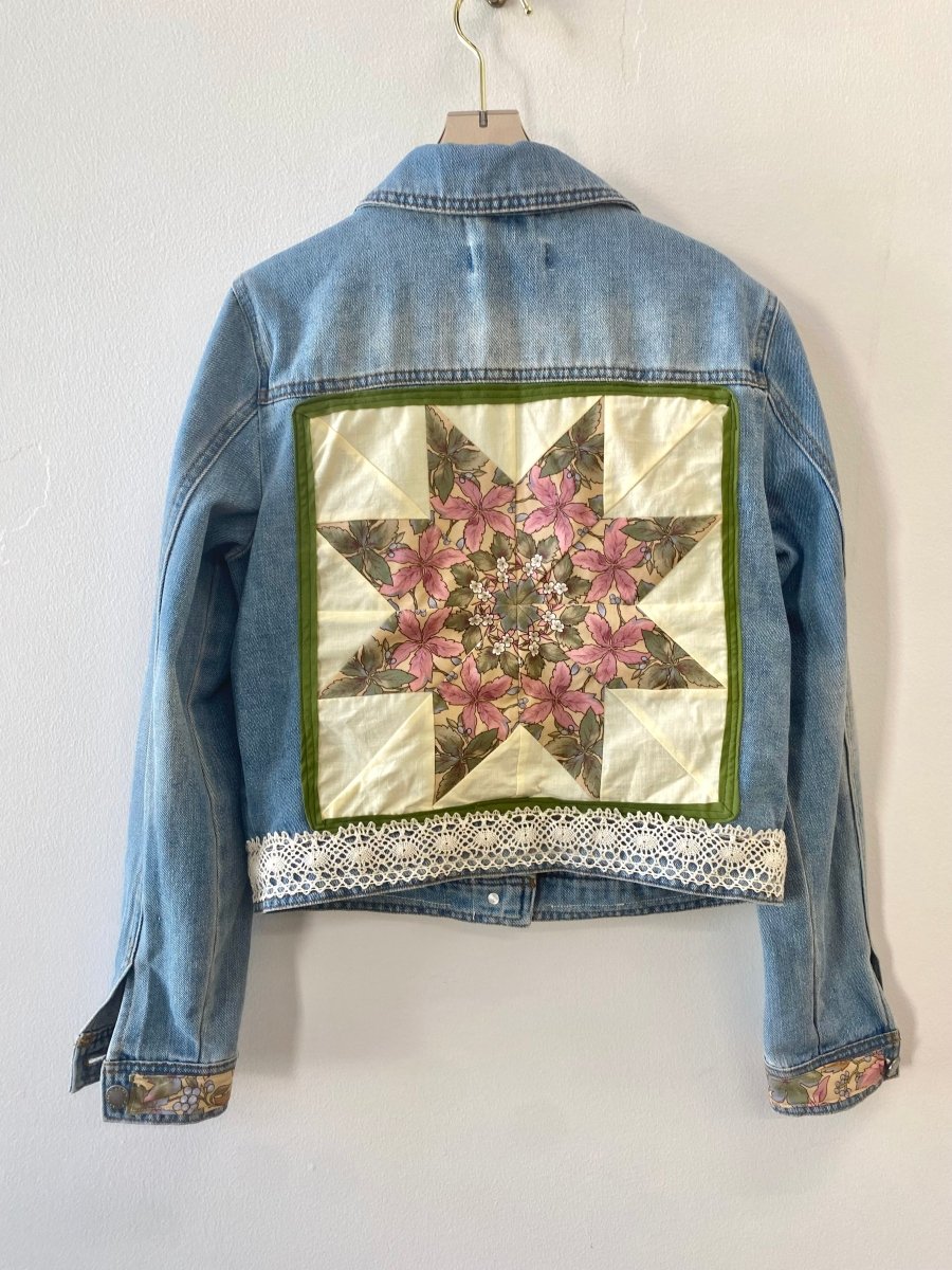 Denim Jacket with Patchwork (Quilted Star) - Made X Hudson