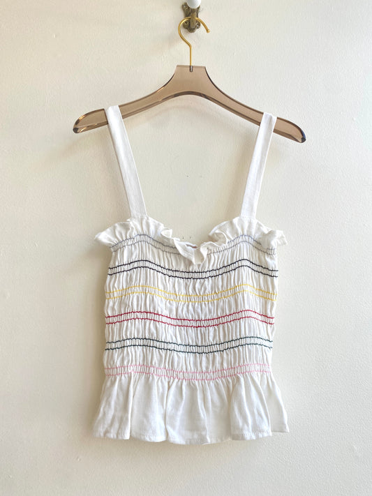 Lisa Says Gah | Smocked Colorful Tank Top (Vintage)